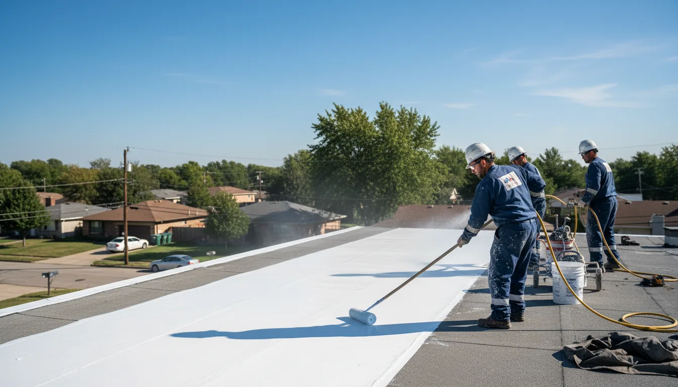 Commercial roof coating in Dunlap, CA near me
